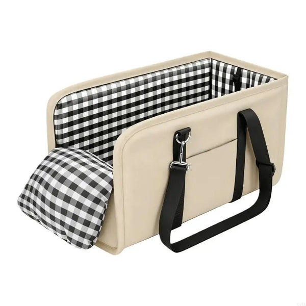 Luxury Dog Car Seat Bed |  Secure Center Console Pet Seat