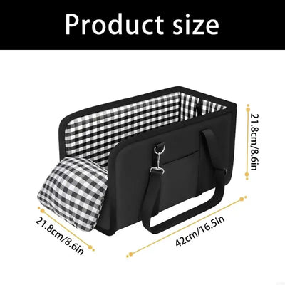 Luxury Dog Car Seat Bed |  Secure Center Console Pet Seat