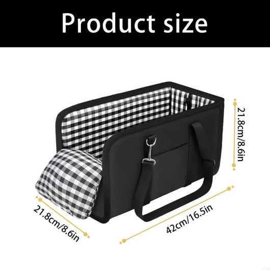 Luxury Dog Car Seat Bed |  Secure Center Console Pet Seat