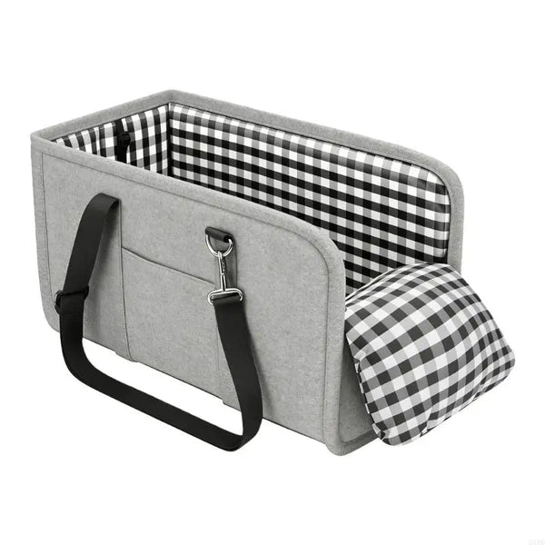 Luxury Dog Car Seat Bed |  Secure Center Console Pet Seat