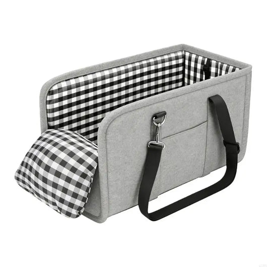 Luxury Dog Car Seat Bed |  Secure Center Console Pet Seat