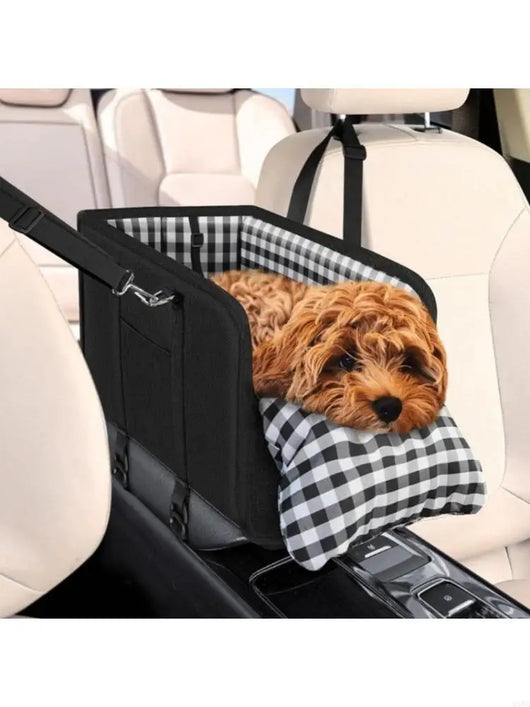 Luxury Dog Car Seat Bed |  Secure Center Console Pet Seat